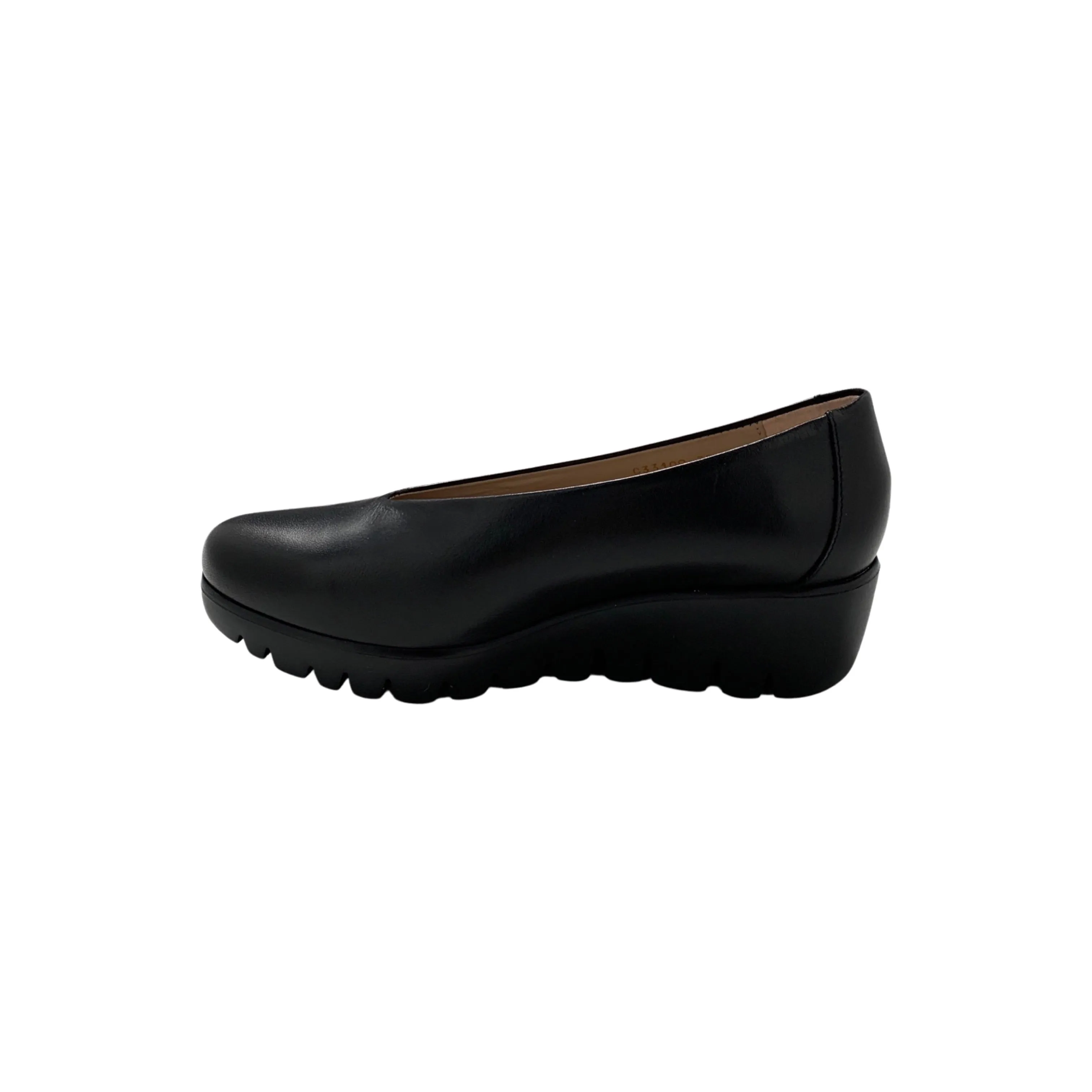 C33100 Black Leather Platform