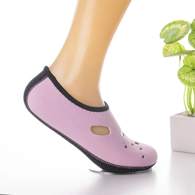 Comfortable and anti-slip 3MM swimming diving socks breathable water to swim the beach socks Size:XS (33-34)(Pink)