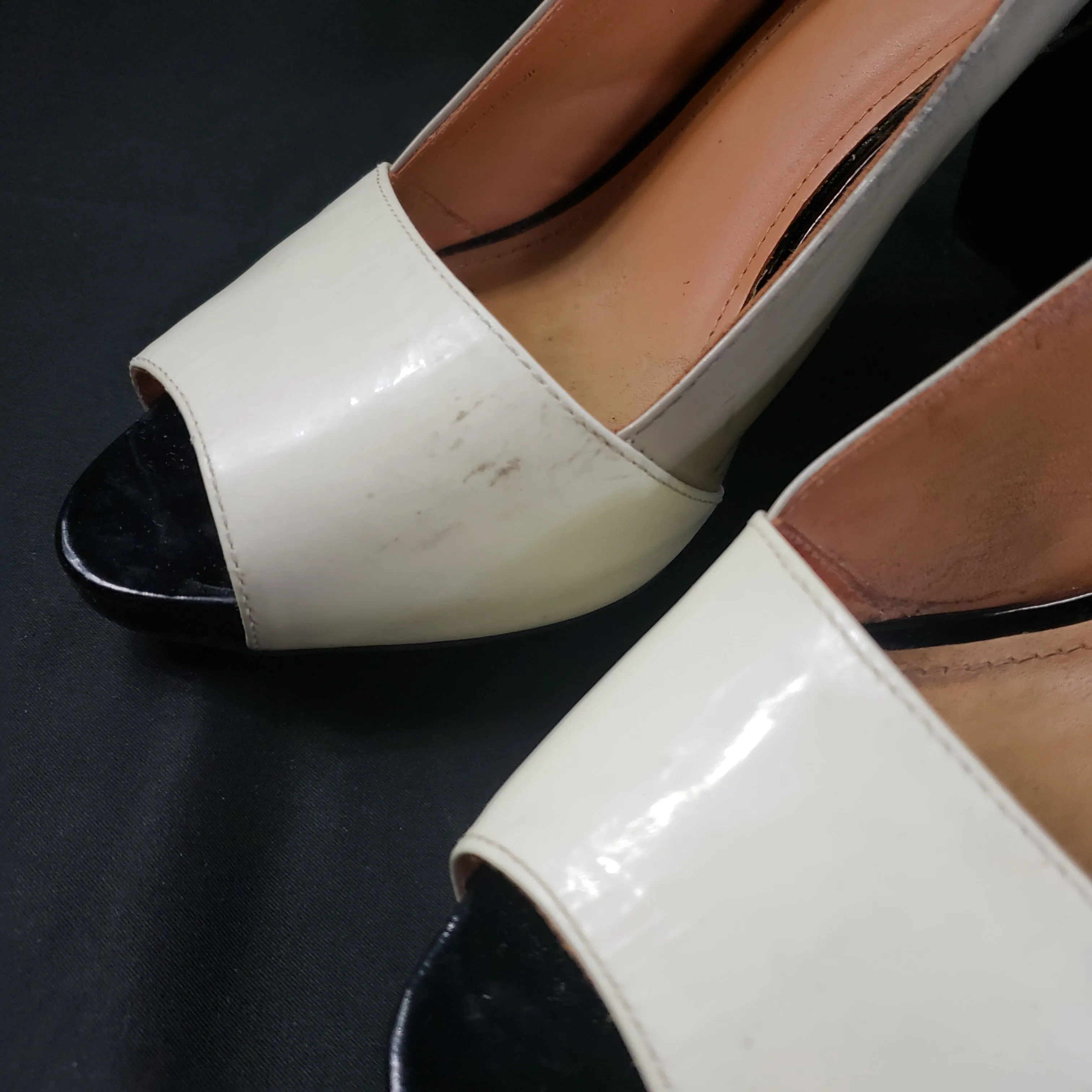 Geox Respira Color Block Open Toe Slingback Pumps size 38