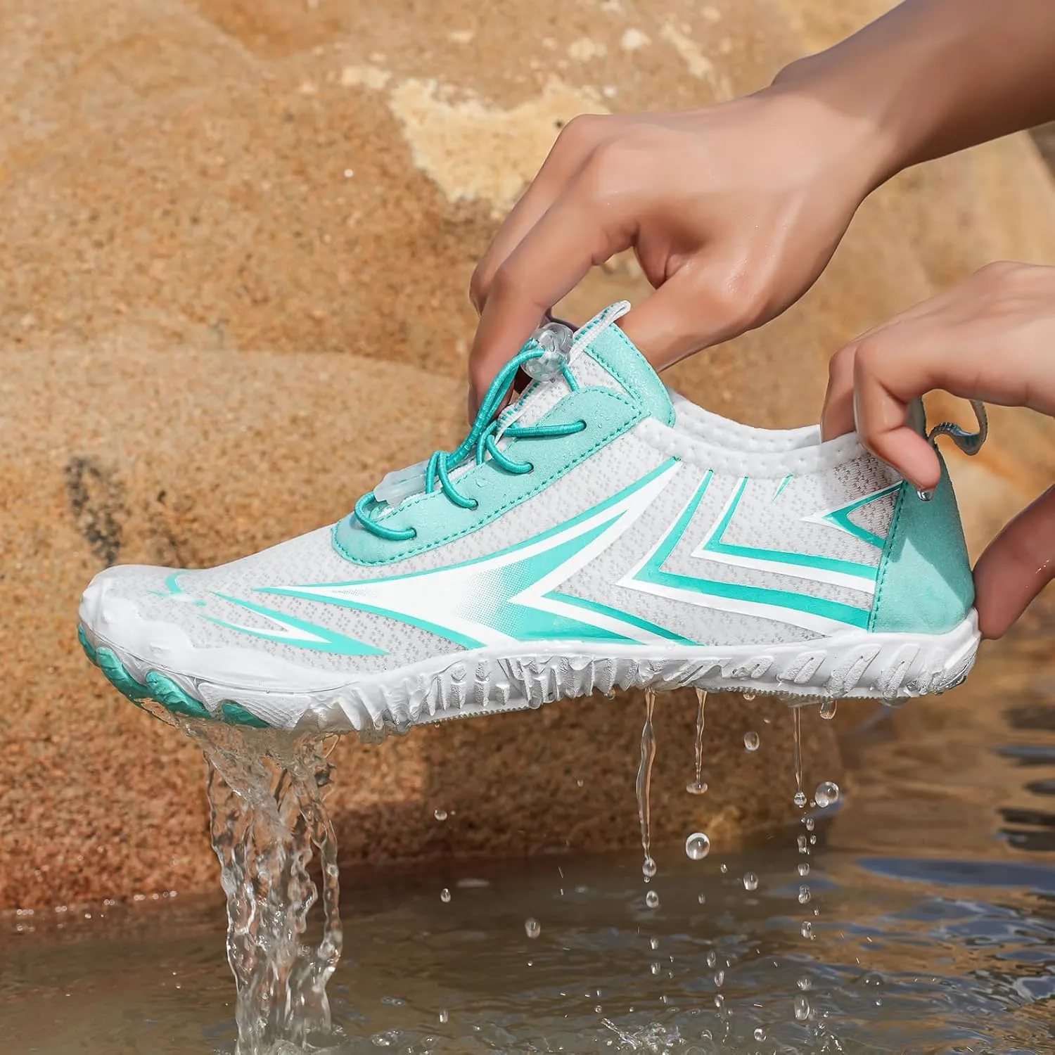 Hike Water Shoes Women Men Wide Toe Box Healthy & Non-Slip Barefoot Shoes Unisex Quick Dry Outdoor Grounded Shoes Summer Lightweight Breathable Water Shoes for Beach Pool Swim Kayak Lake River