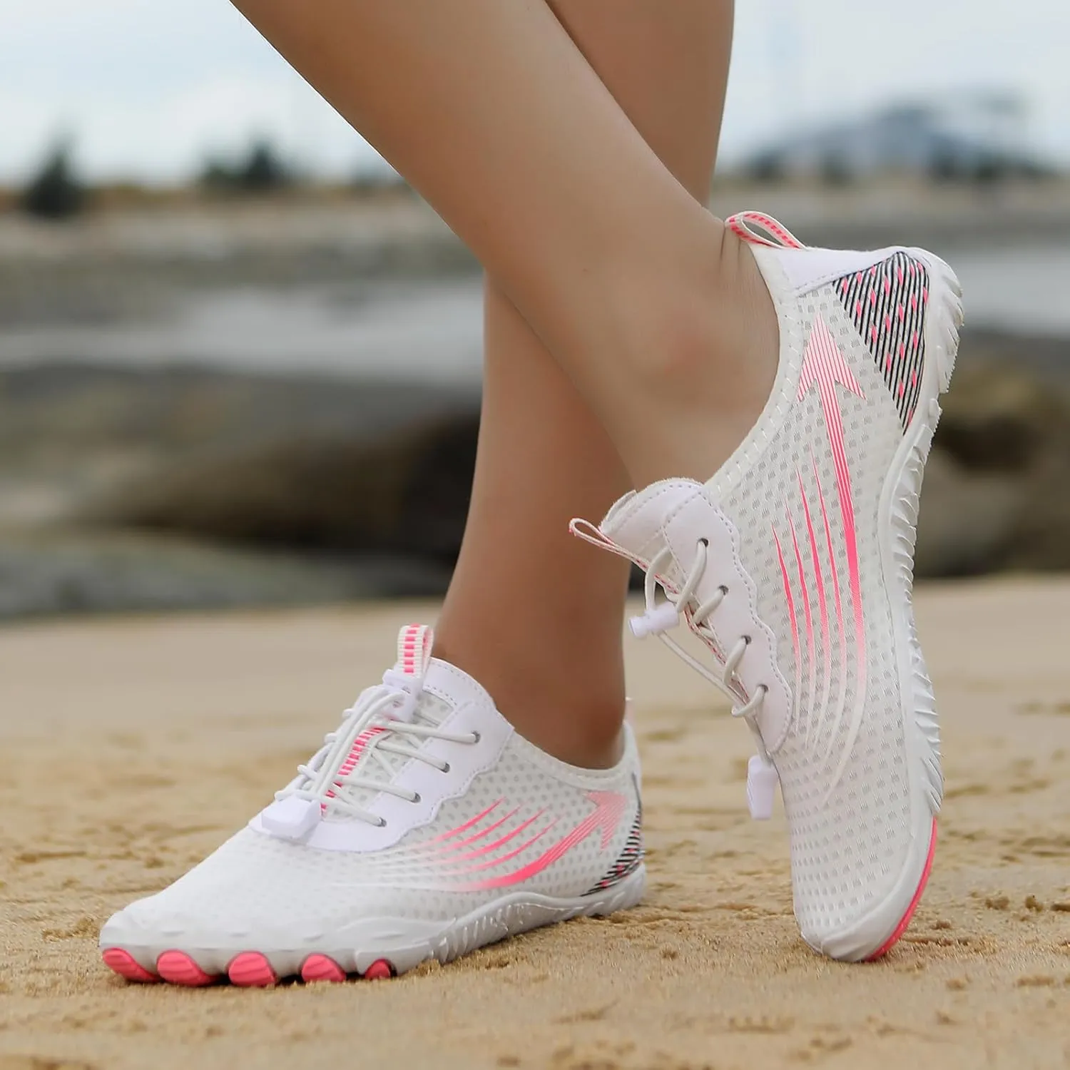 Hiking Shoes for Women Men Wide Toe Box Healthy & Non-Slip Barefoot Shoes Summer Breathable Lightweight Water Shoes Unisex Quick Dry Outdoor Grounded Shoes for Exercising Running Riding Swimming