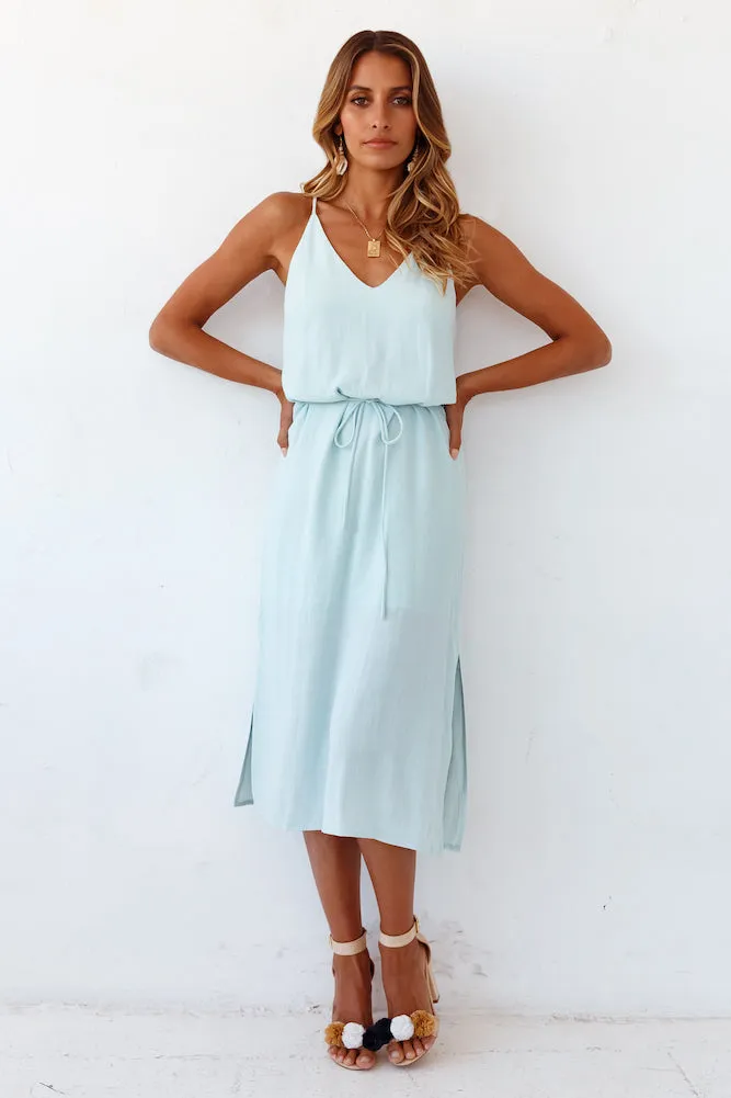 Infinity Pool Midi Dress Aqua