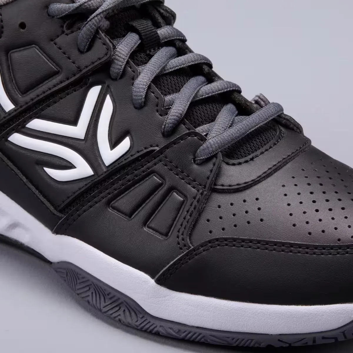 Men's tennis shoes - TS160 Multicourt black ARTENGO, black/asphalt gray/white
