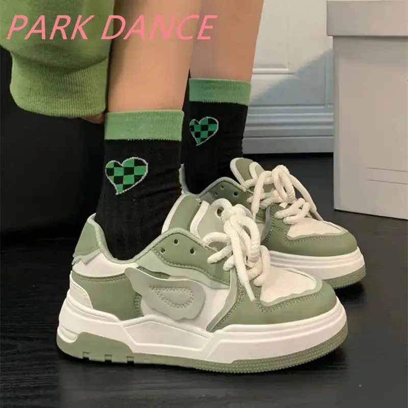 TAVIMART  -  Kawaii Sports Shoes Women's Sneakers Platform Skateboard Spring Summer 2024 Tennis Female Casual Flats Cute Vulcanize