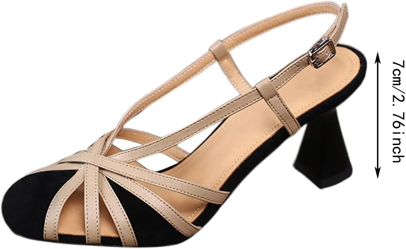 Womens Block Heel Sandals Open Toe Chunky Heel Sandals for Women Ankle Strap Sandals Comfort Strappy Sandals