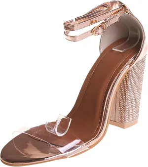 Women's Sexy Strap High Heel Sandals Open Toe Fashion Evening Prom Ankle Strap Dress Pump Sandals Thong Heels Women